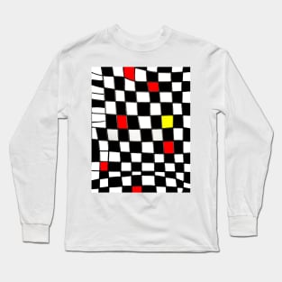 Funky check black plus Long Sleeve T-Shirt